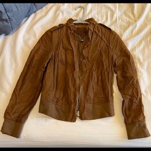 Brown Faux Suede Jacket